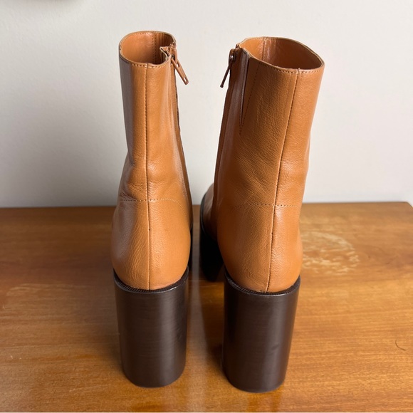 Simon Miller High Raid Low Leather Platform Heeled Fall Boots - Picture 10 of 15